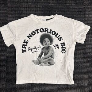 Zara Kids White Notorious B.I.G. Graphic Tee